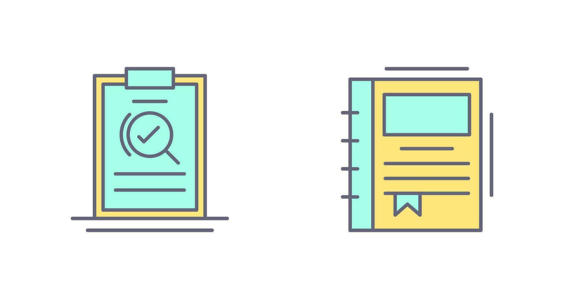 Search and Spring Notebook Icon vector