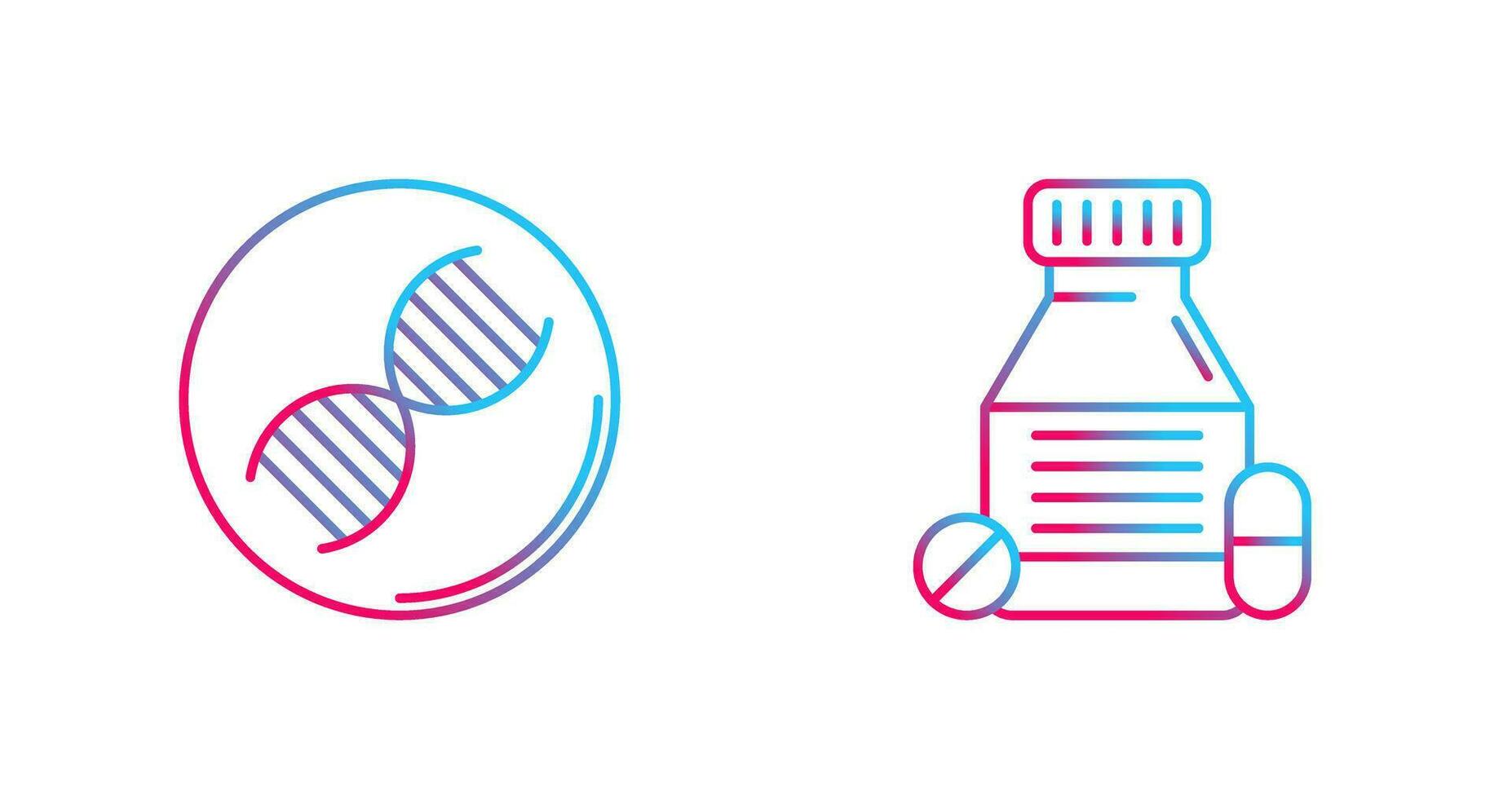 Dna and Tablets Icon vector