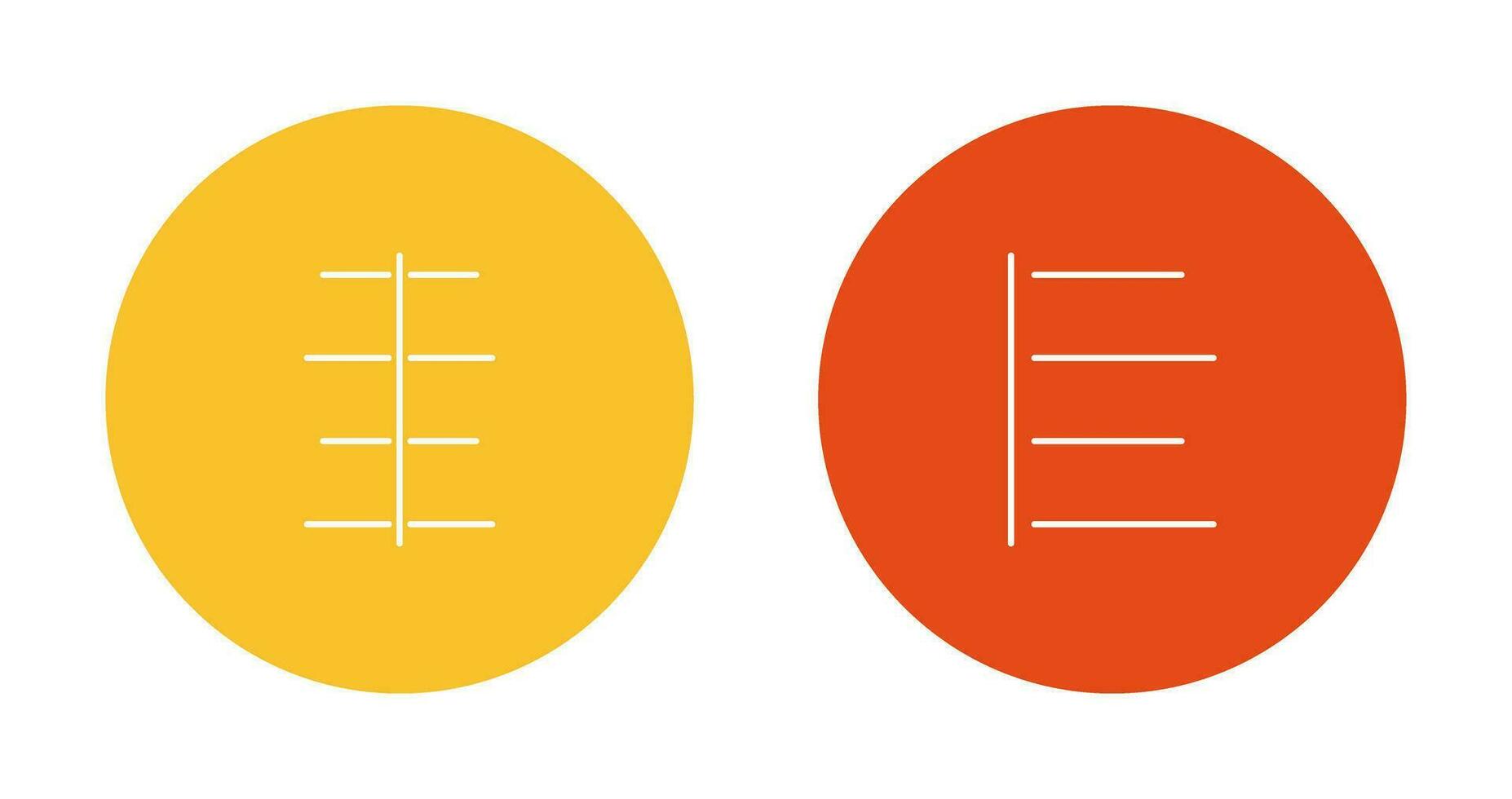 center align and left align  Icon vector
