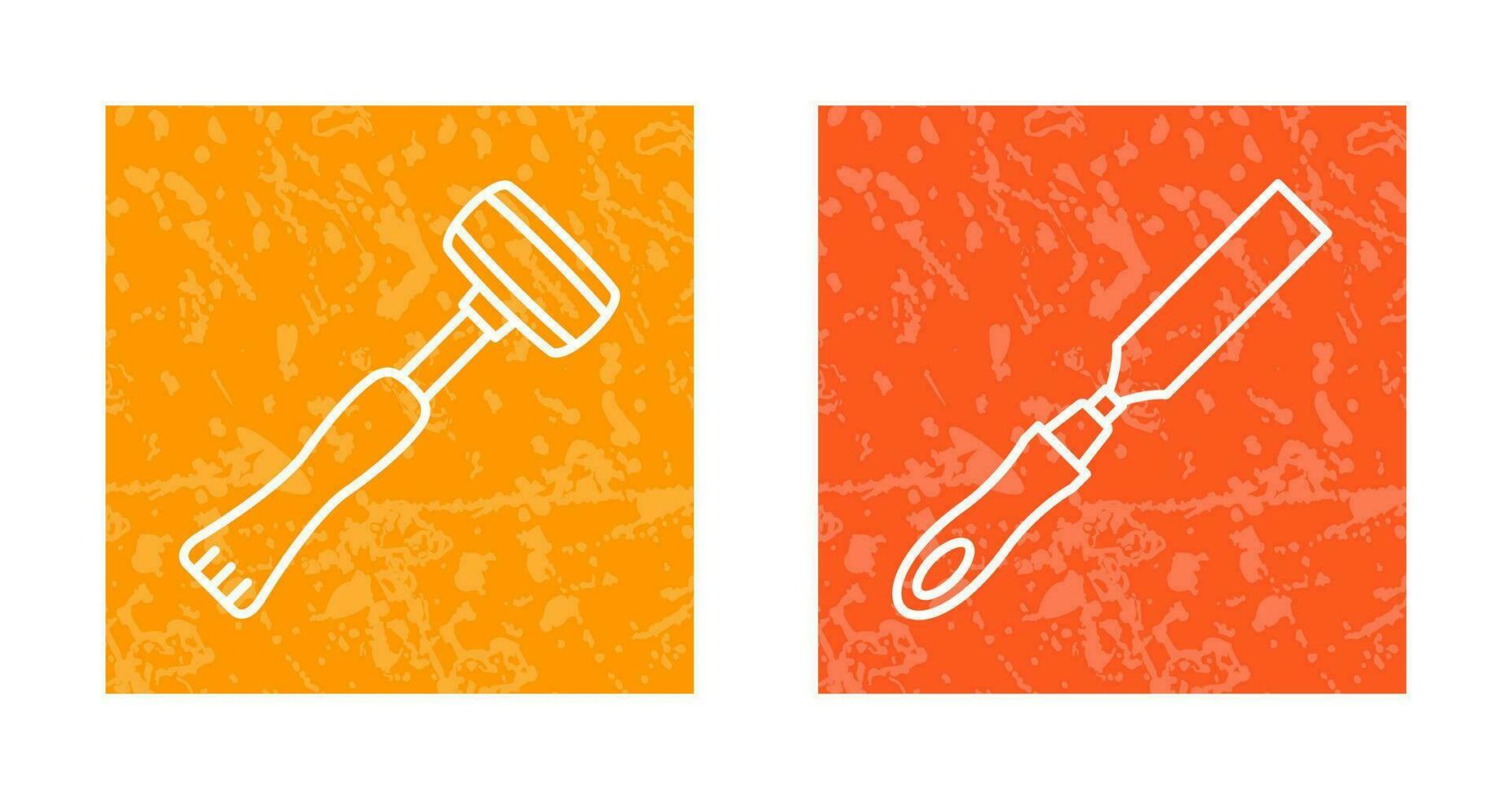 Sledgehmmer and Chisel Icon vector