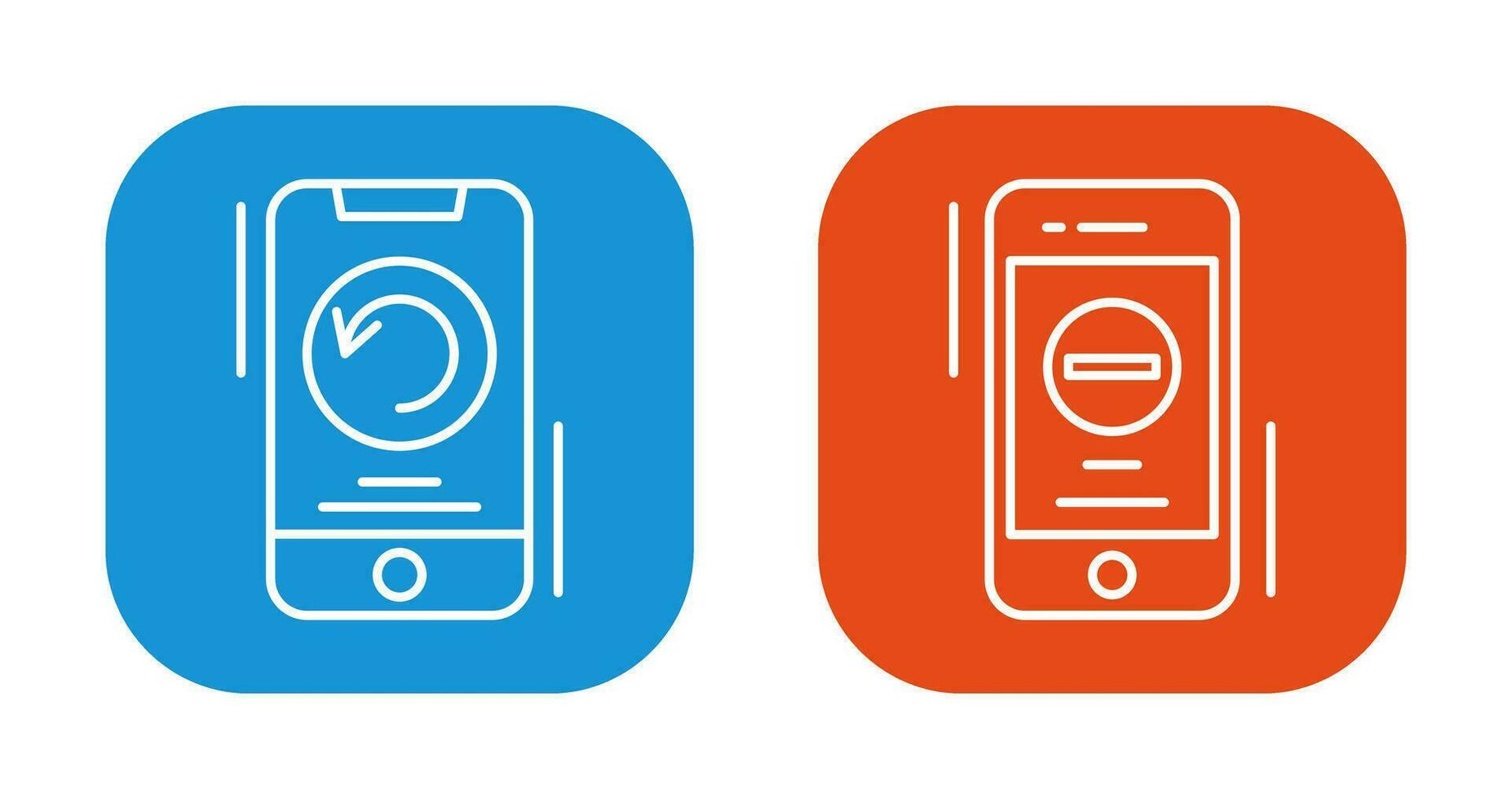 Restart and Remove Icon vector