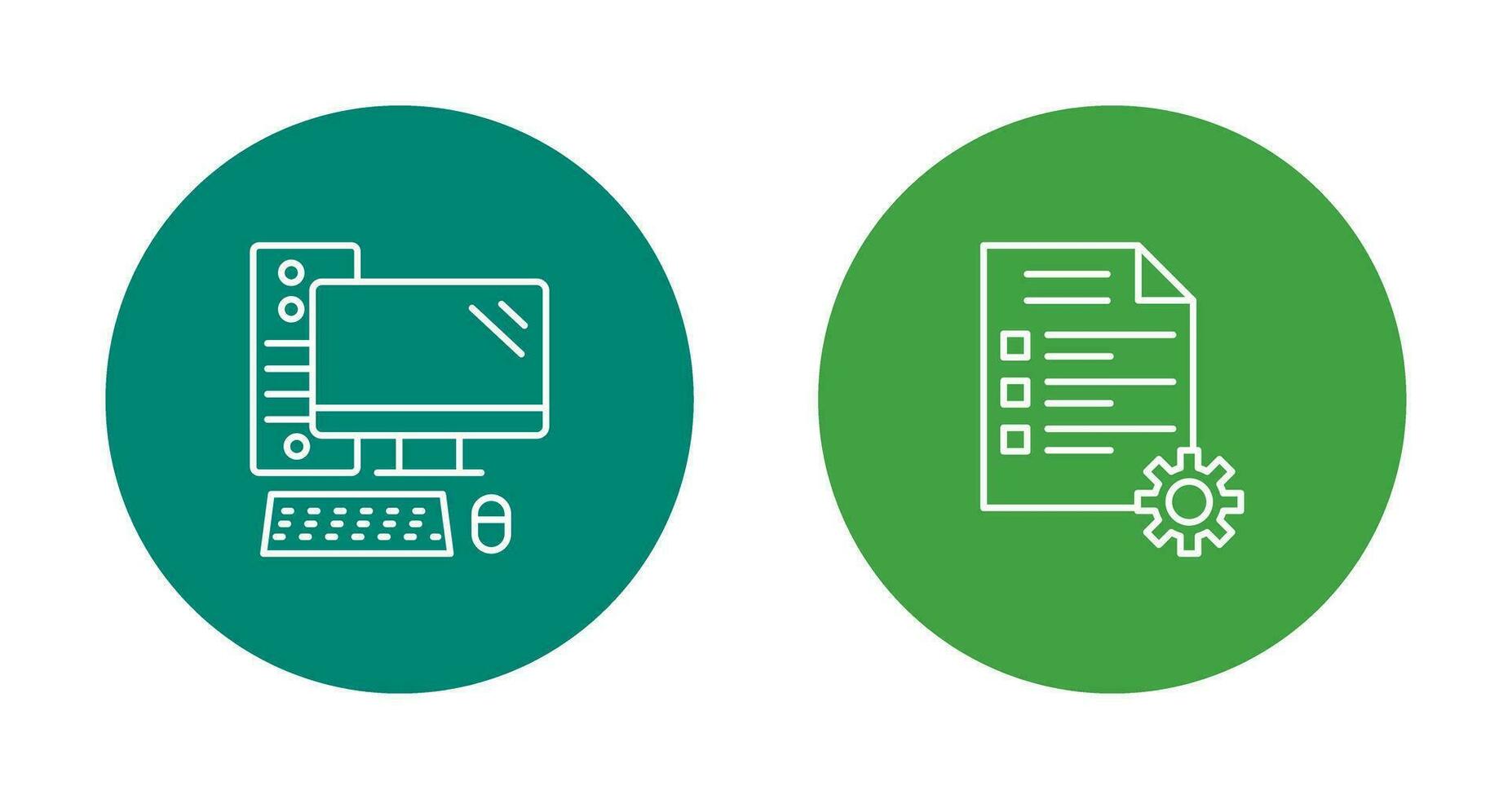 Computer and Test Icon vector
