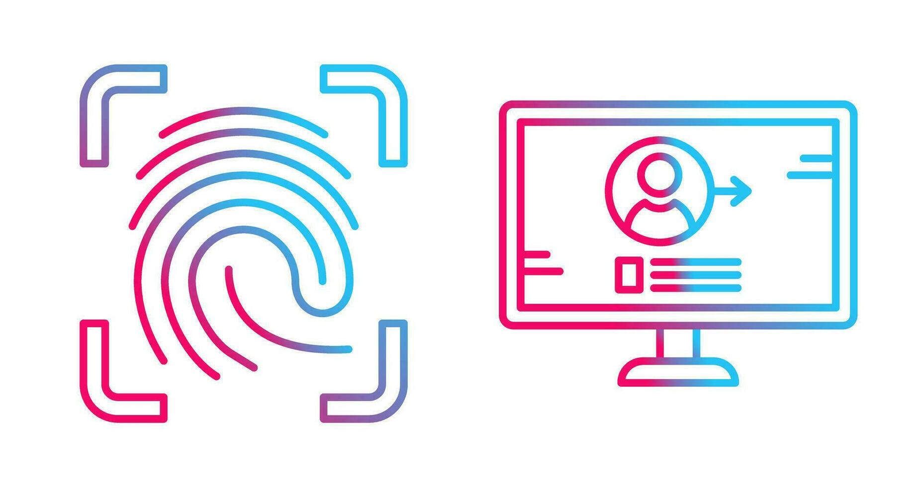 Log and Finger Print Icon vector