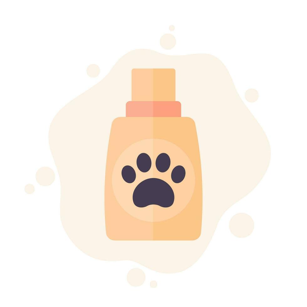 pet lotion icon, flat vector