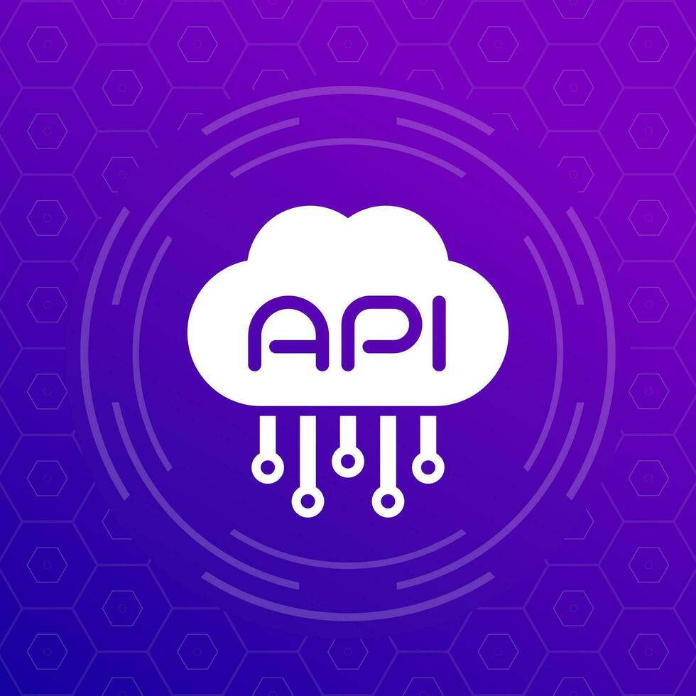 API icon with cloud, vector design 32611171 Vector Art at Vecteezy