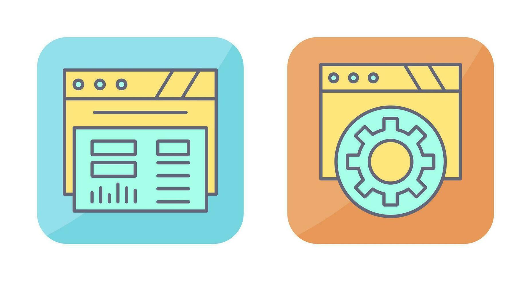 Dashboard and Browser Icon vector