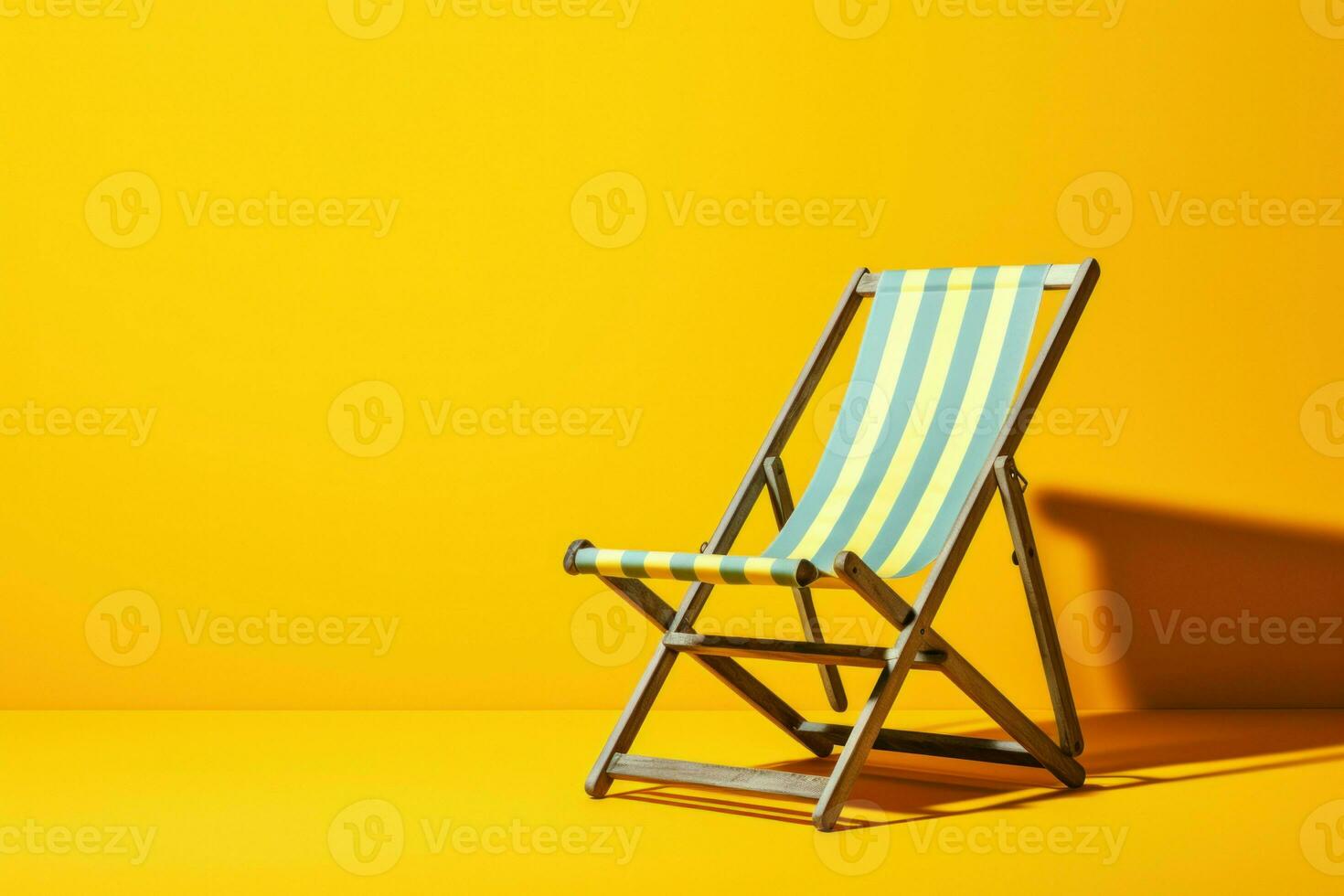 Lightweight Deck chair. Generate Ai photo