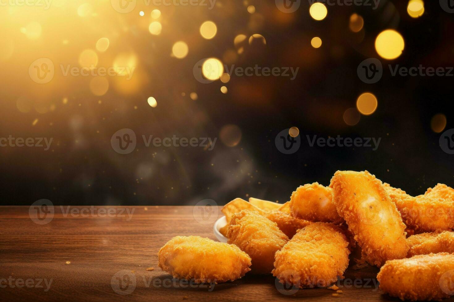 Alluring Chicken nuggets banner. Generate Ai photo