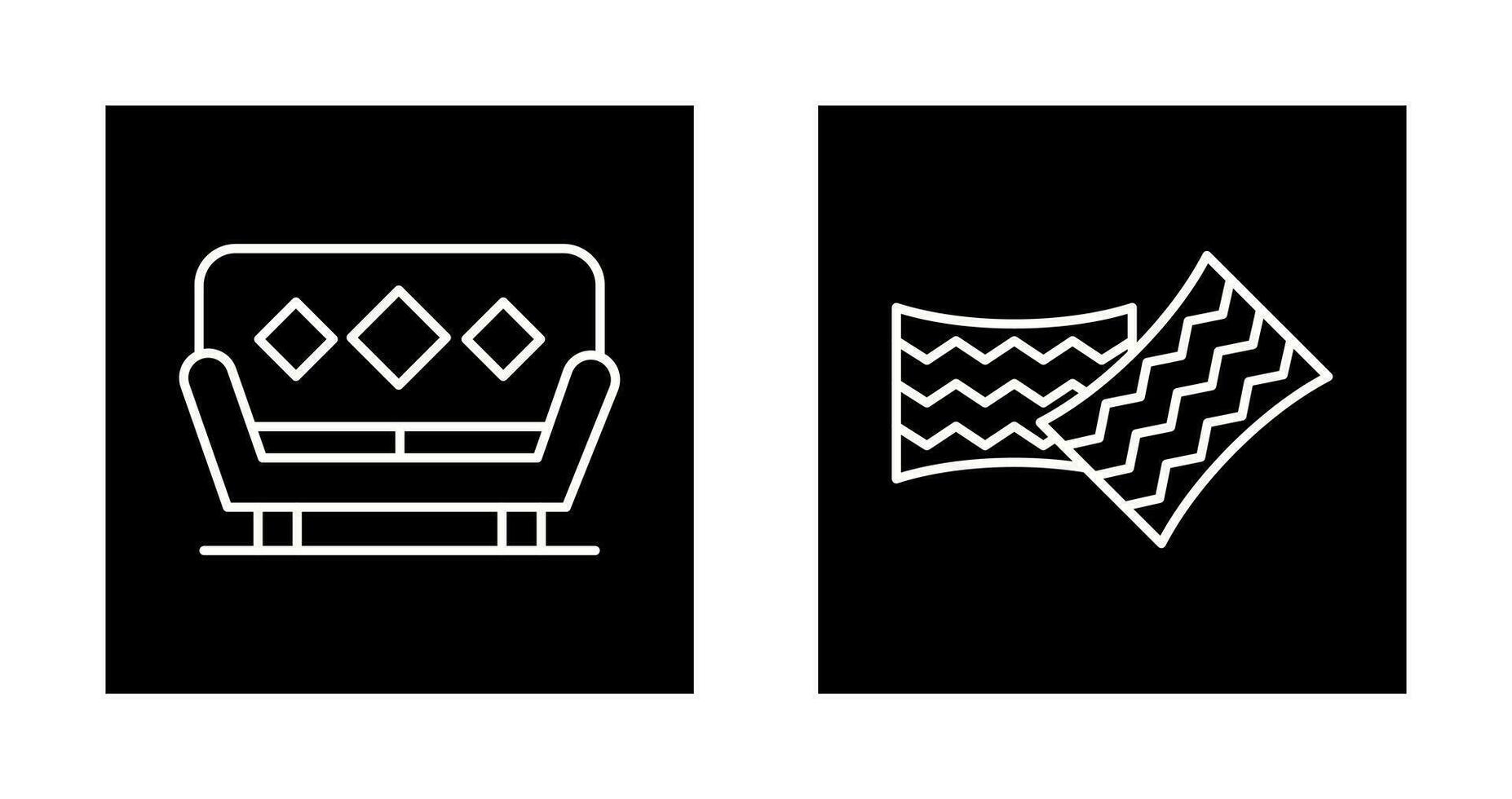 Sofa and Cushions Icon vector