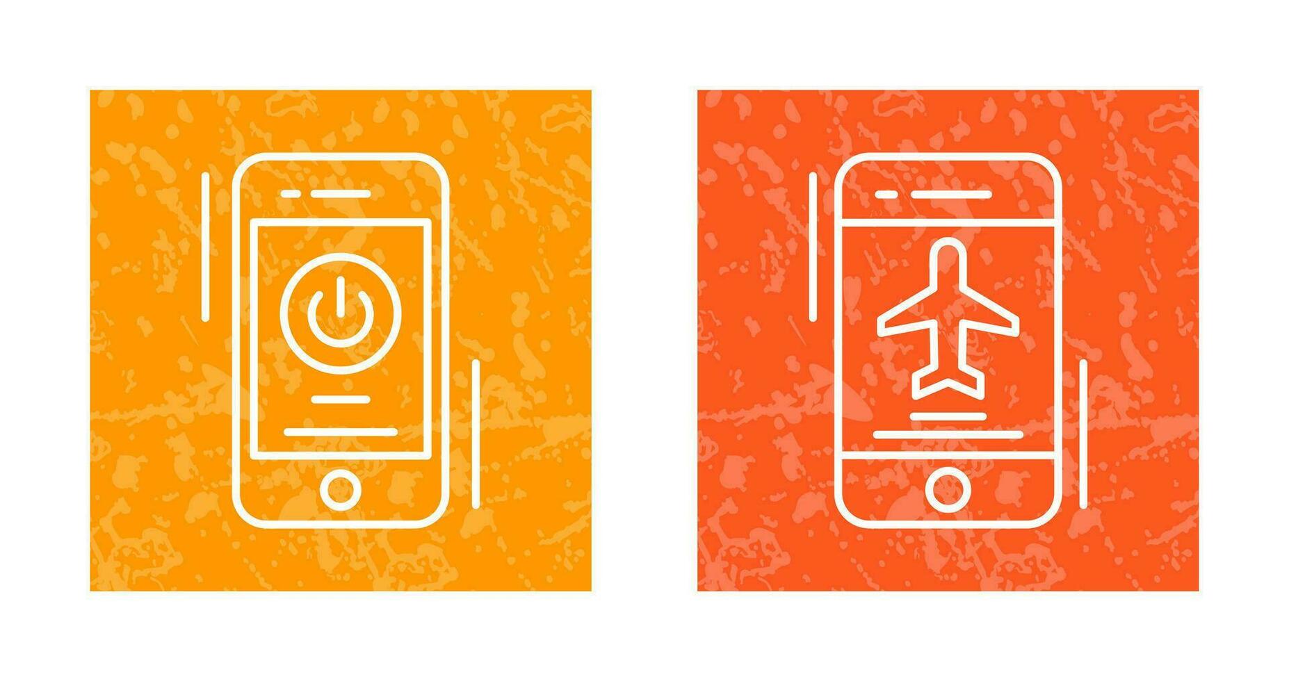 Power Button and Airplane Icon vector