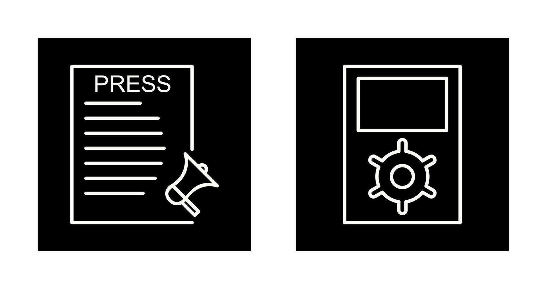 Press Releases and Management  Icon vector
