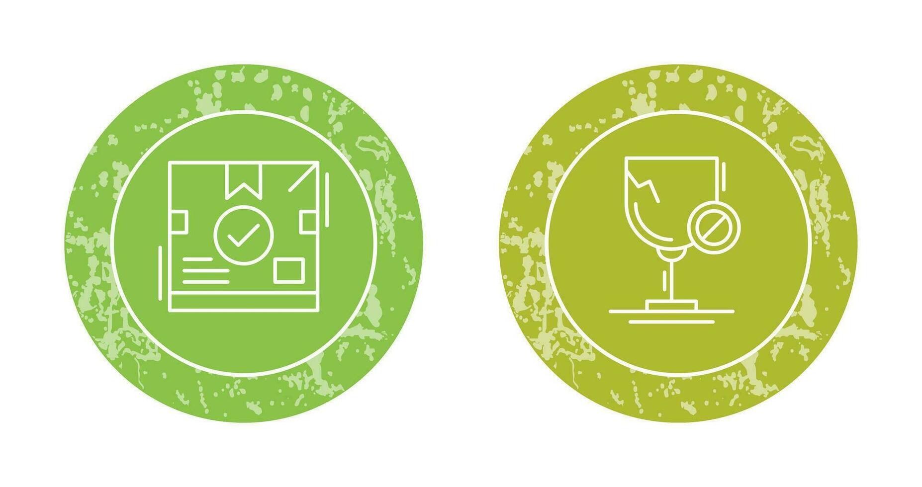delivery box and glass Icon vector