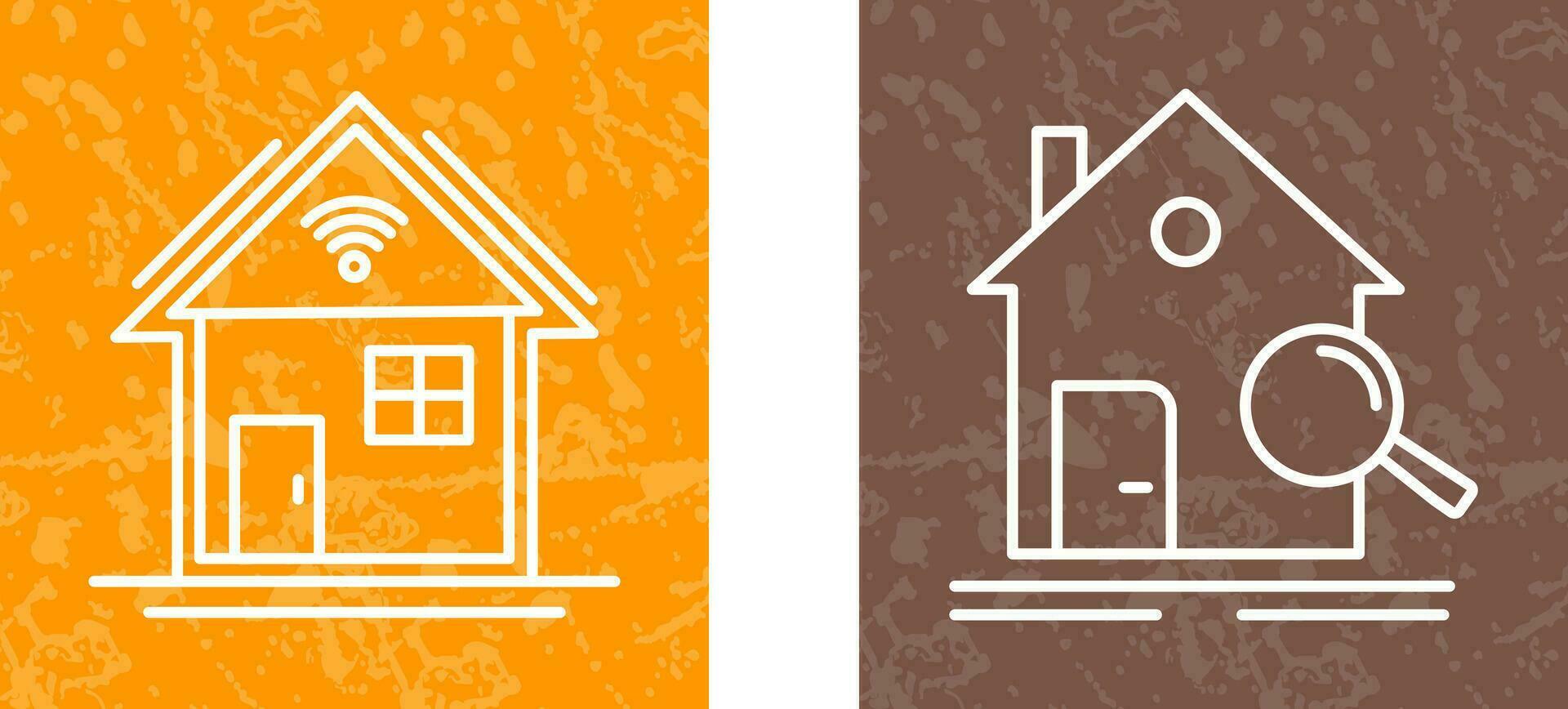 Search and Smart Home Icon vector