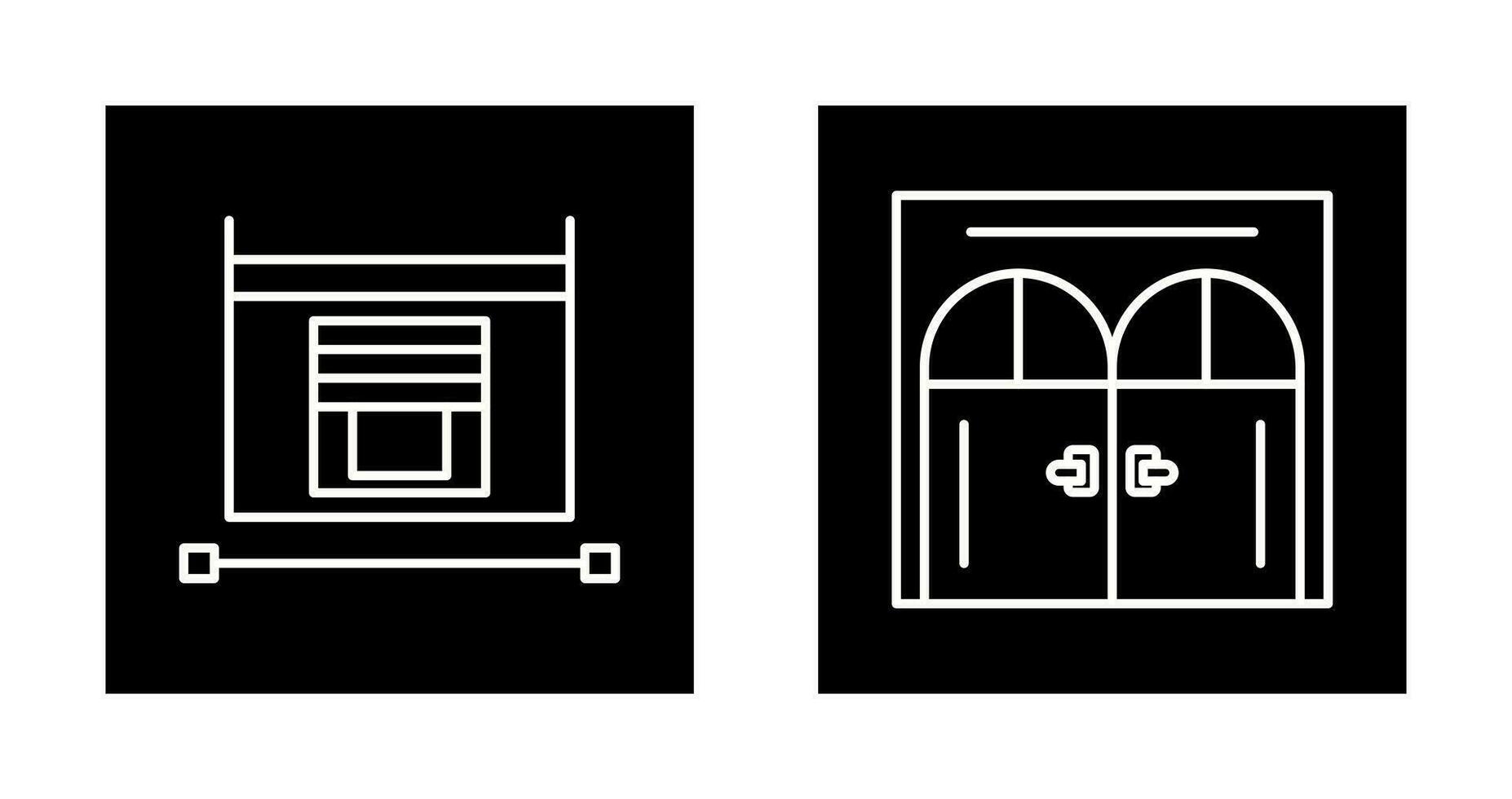 Blind and Door Icon vector