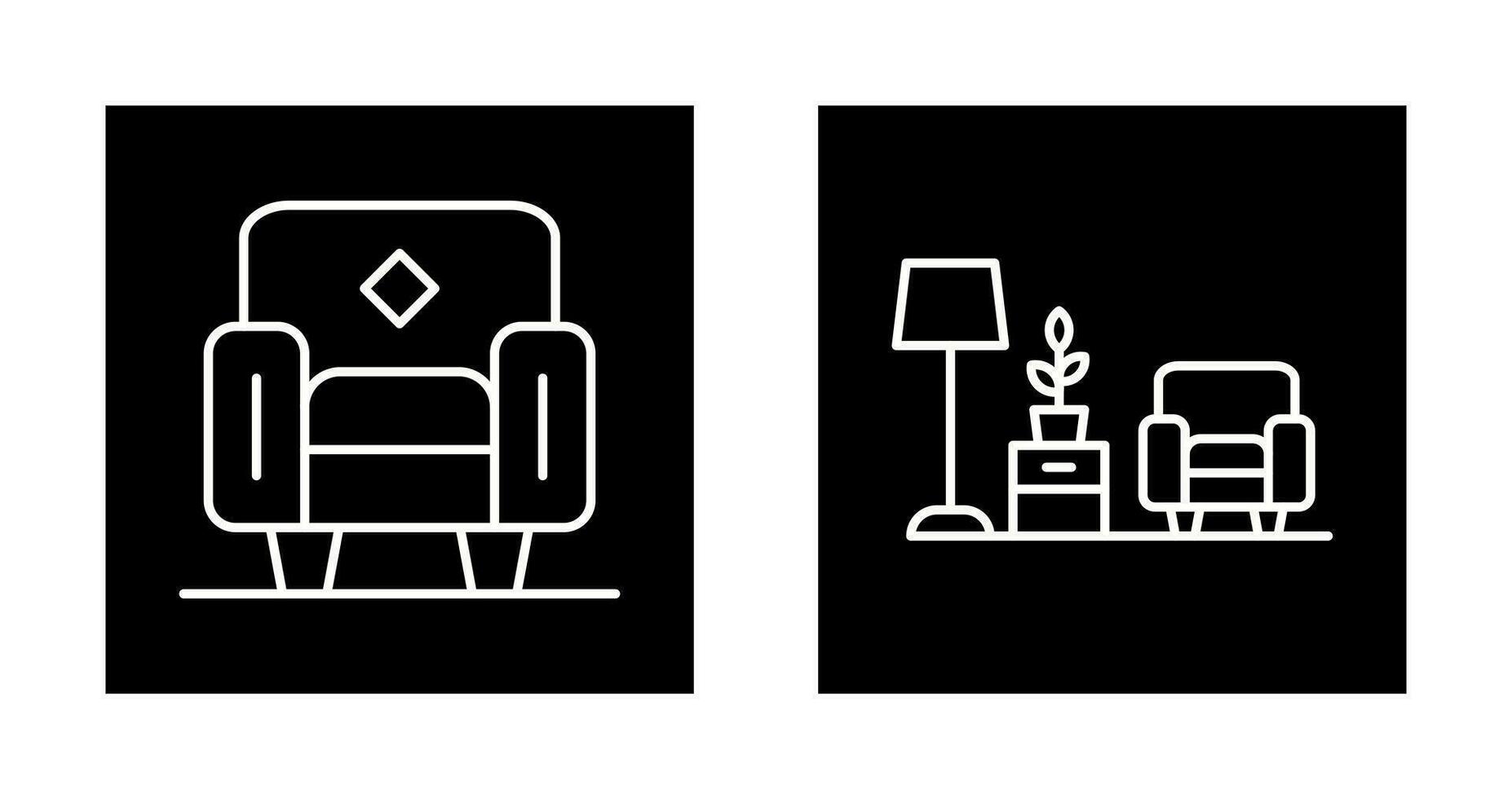 Armchair and Living Room Icon vector