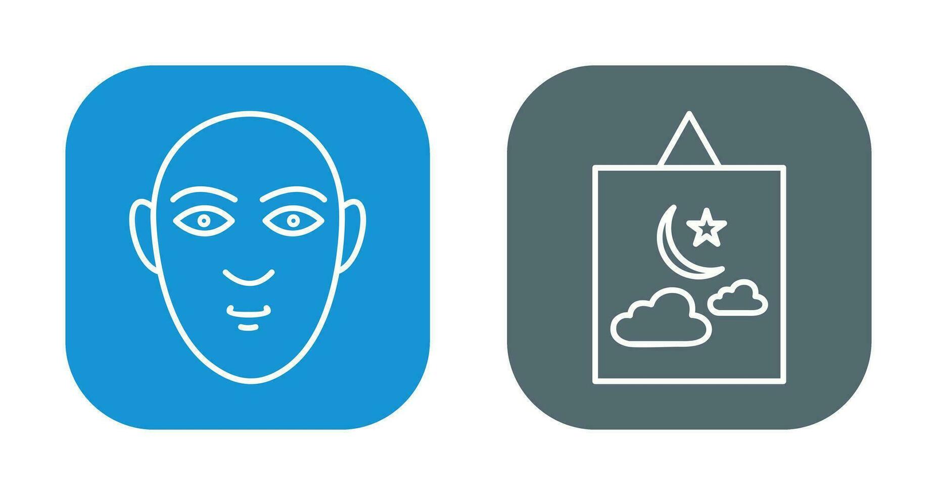 Human face and Hanging Icon vector