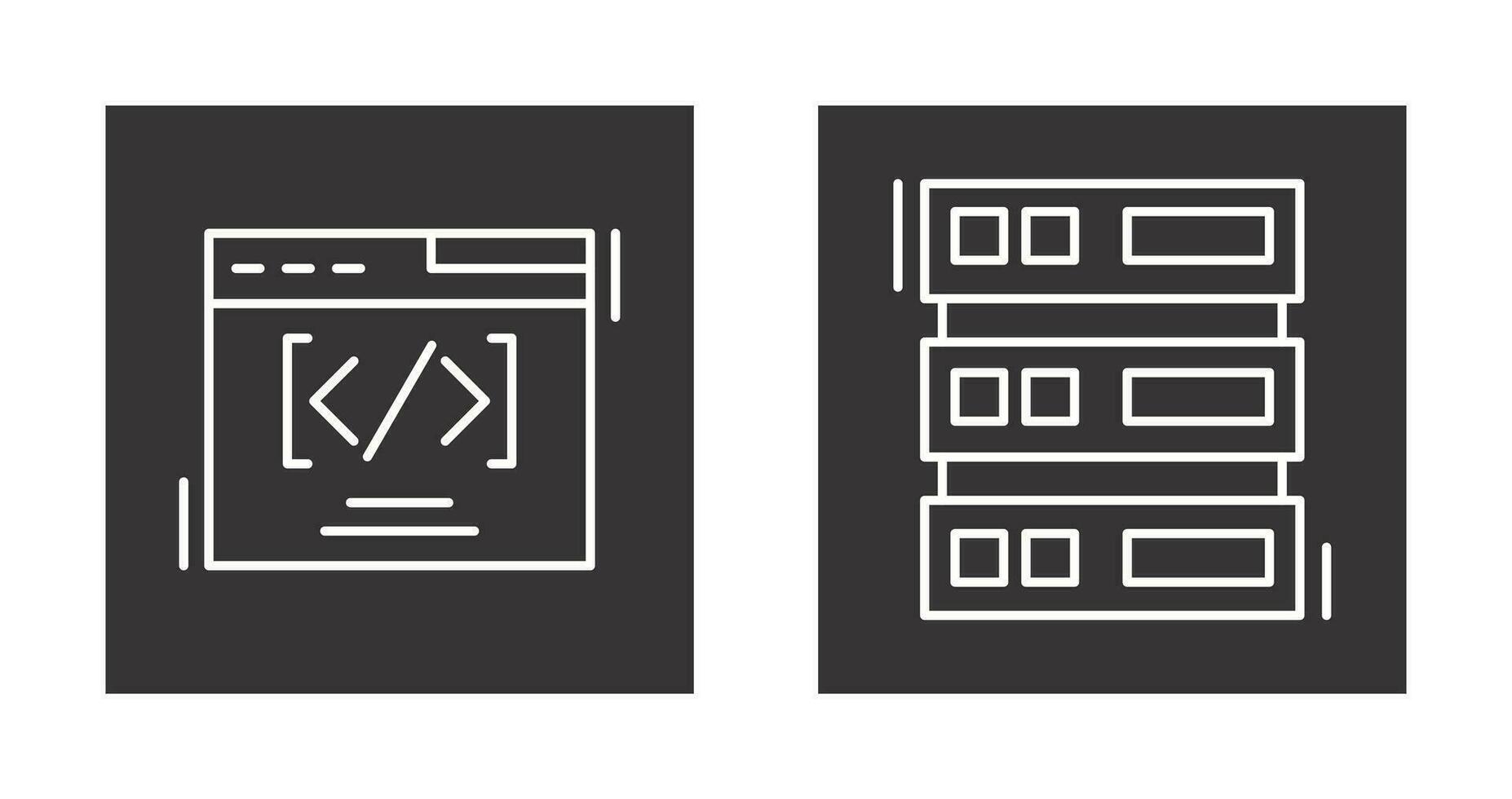 Web Coding ND Server Icon vector