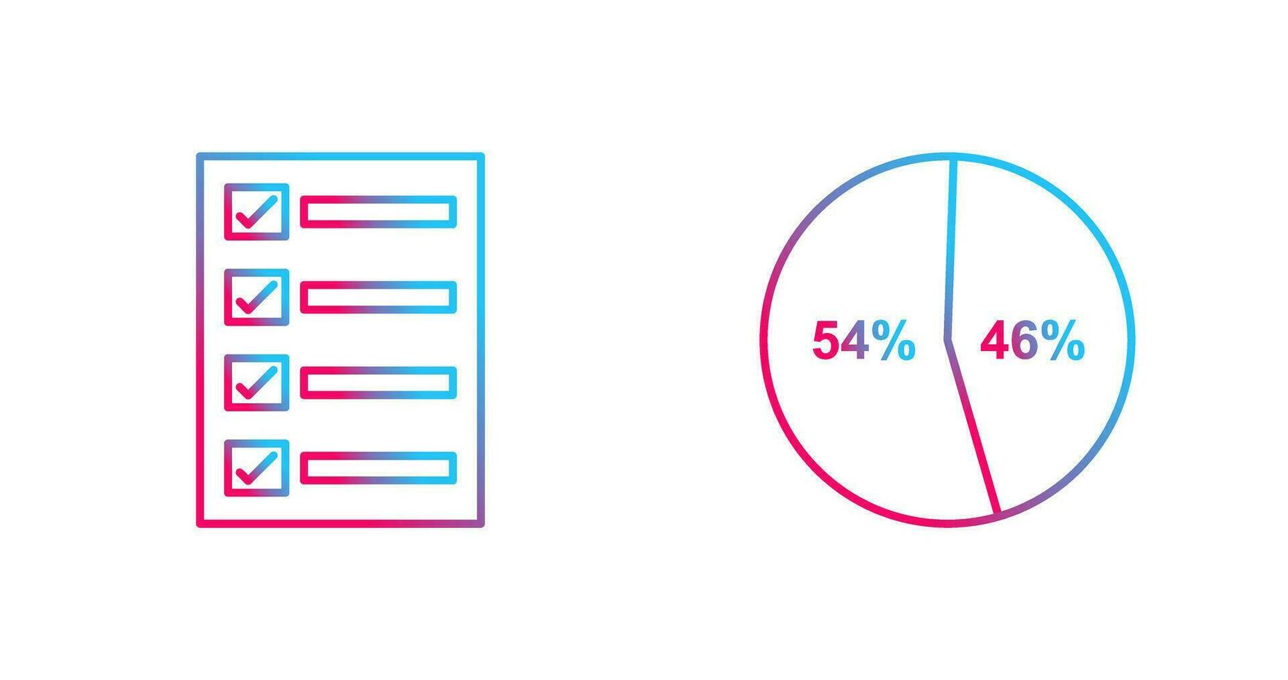 Filling Ballot Paper and diagram Icon vector