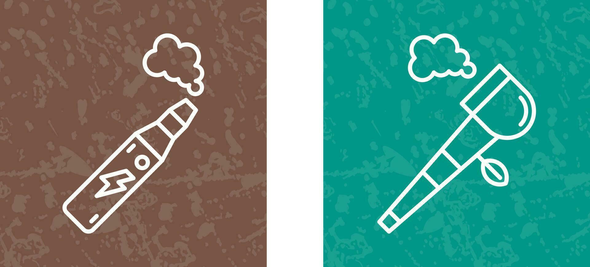 Electronic Cigarette and Pipe Of Peace Icon vector