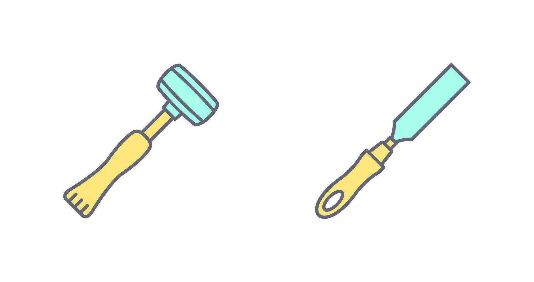 Sledgehmmer and Chisel Icon vector