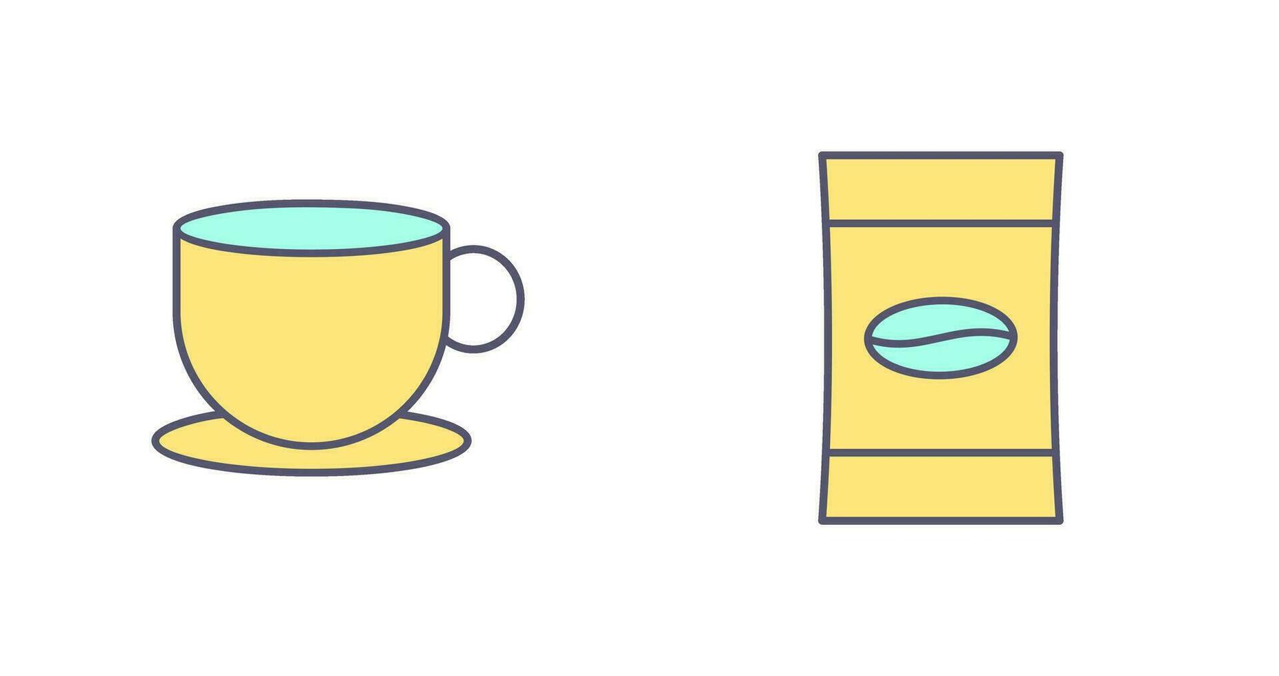 tea and coffee packet Icon vector