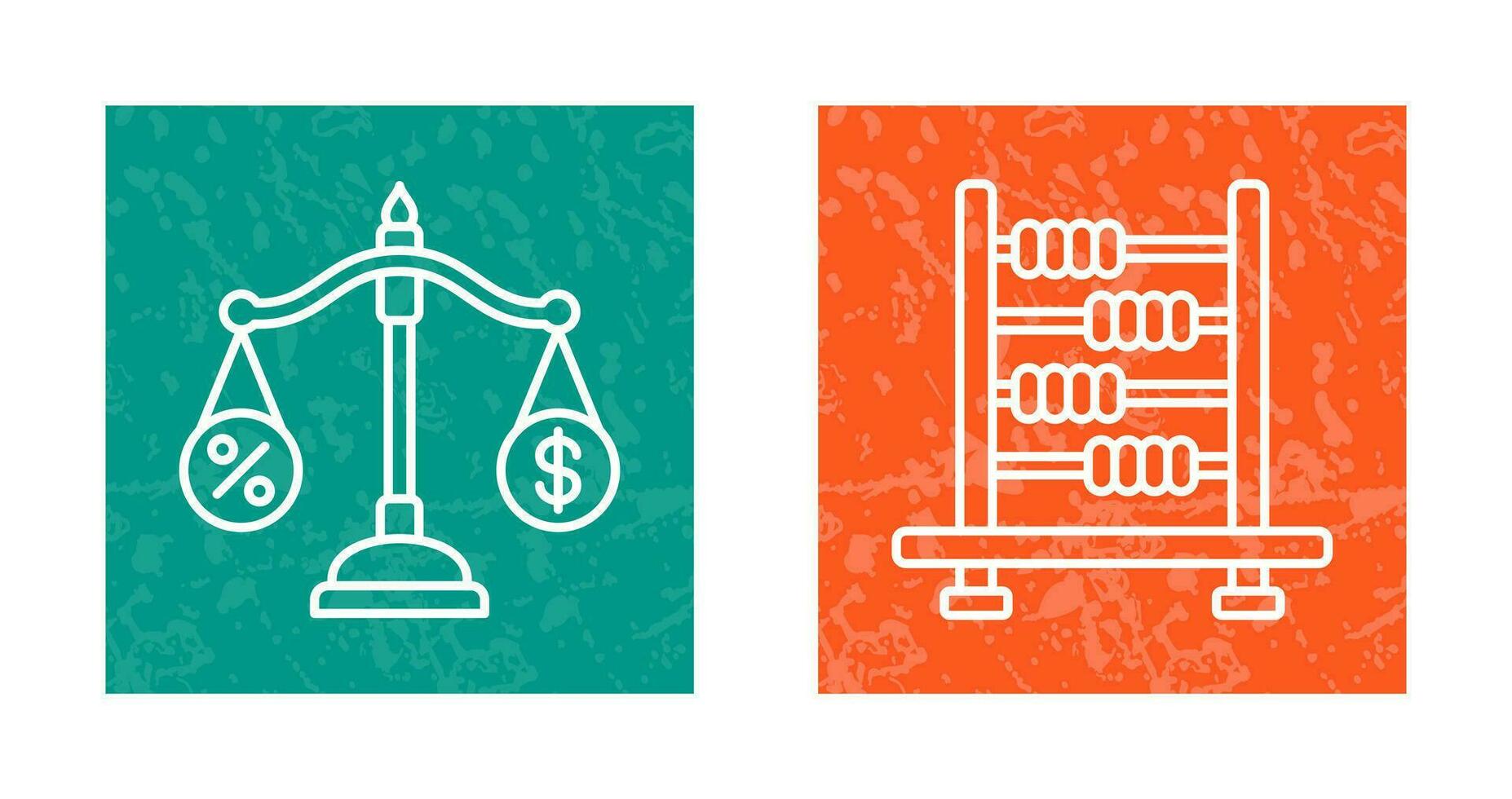 Scale and Abacus Icon vector