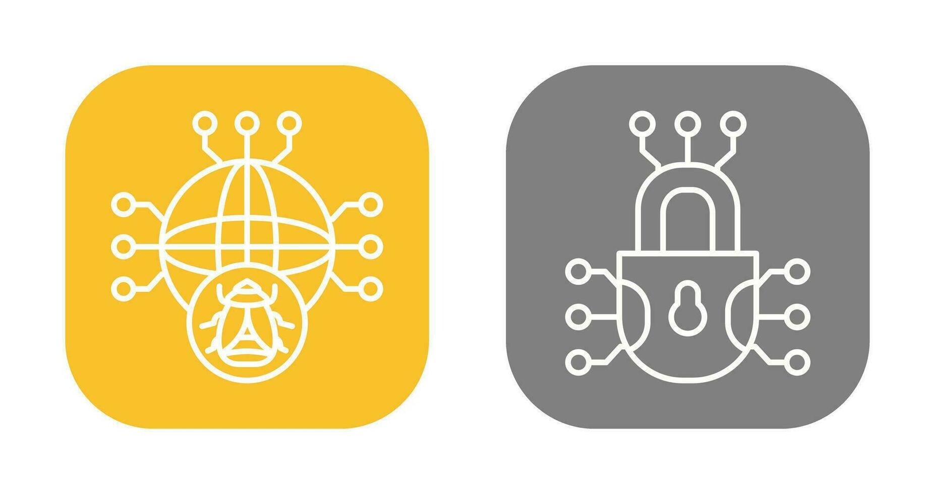 Global Malware and Cyber defence Icon vector