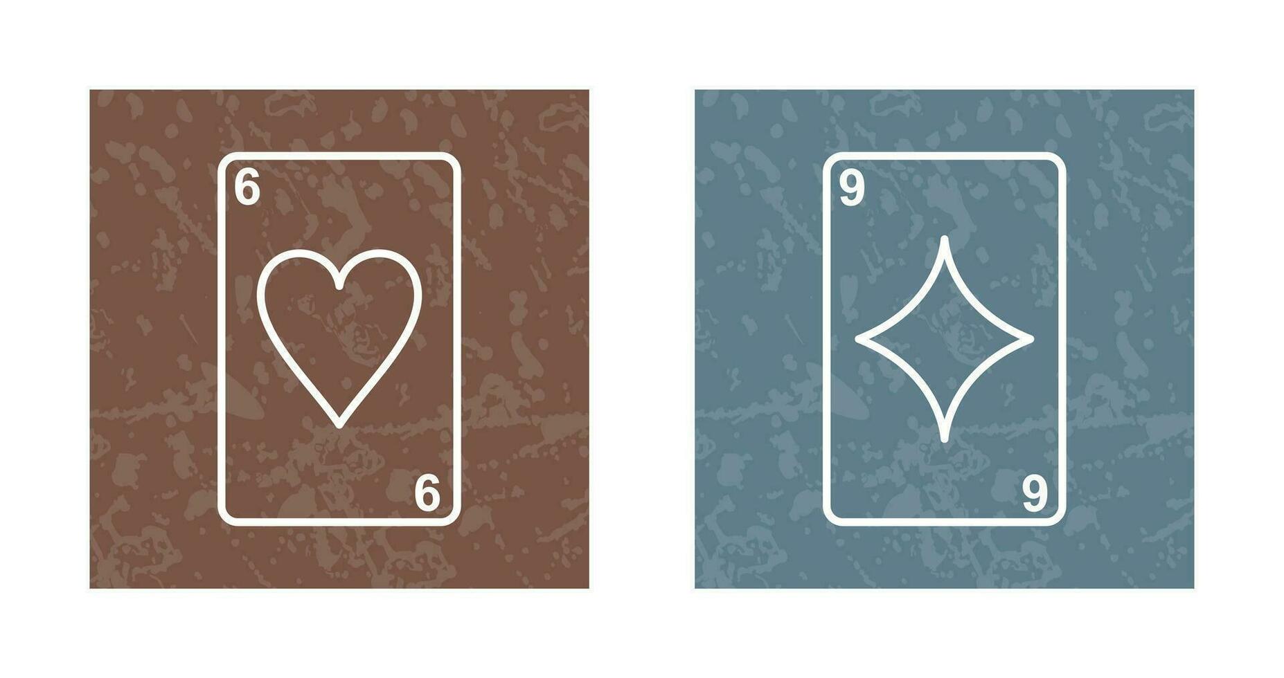 heart cards and diamonds card Icon vector