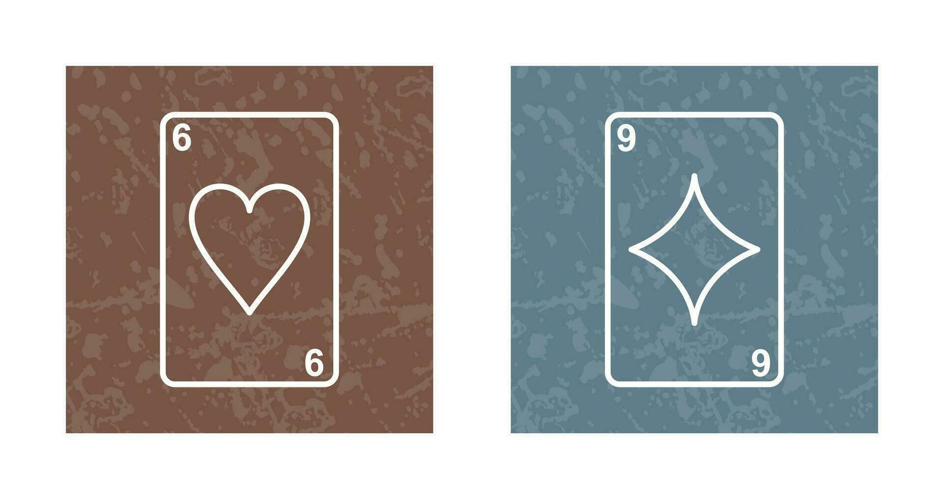 corazón tarjetas y diamantes tarjeta icono vector