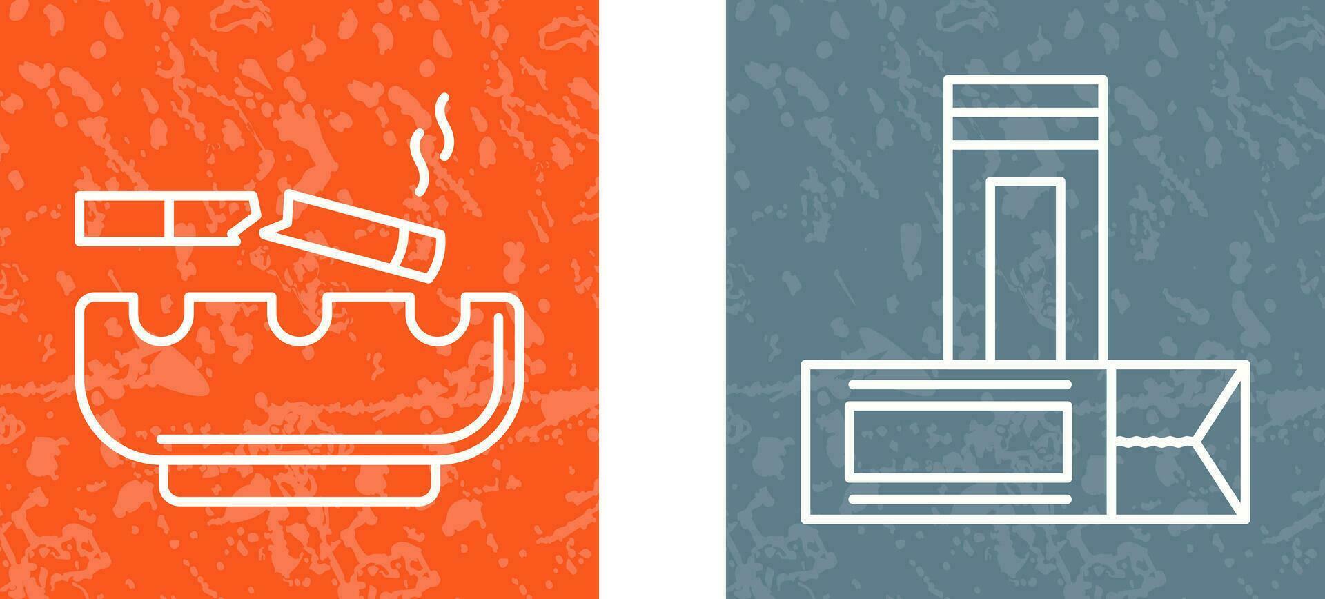 Broken Cigarette and Chewing Gum Icon vector