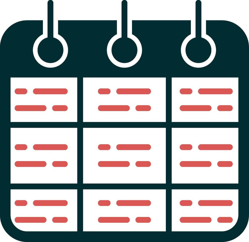 Timetable Vector Icon