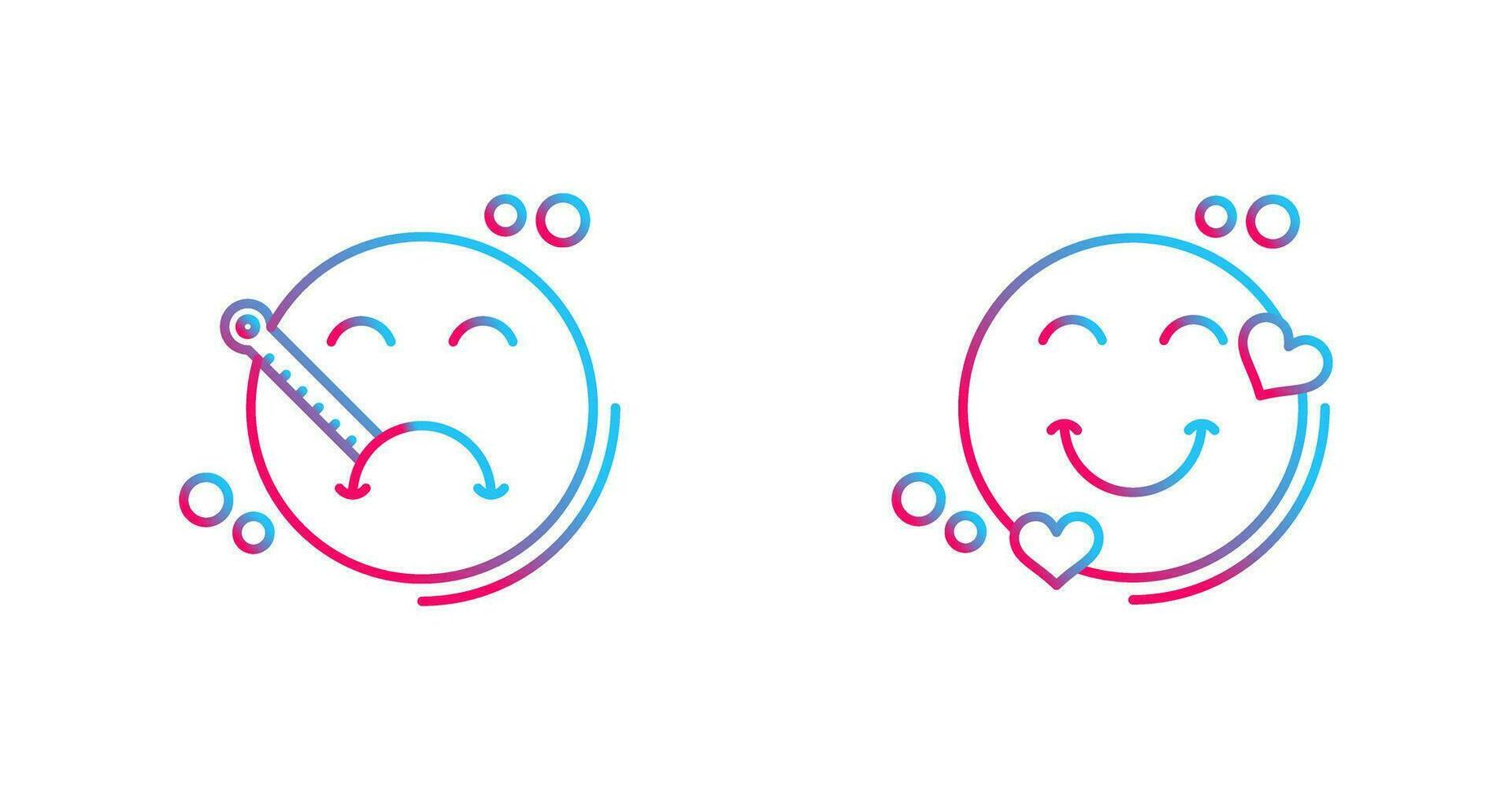 Sick and Heart Icon vector