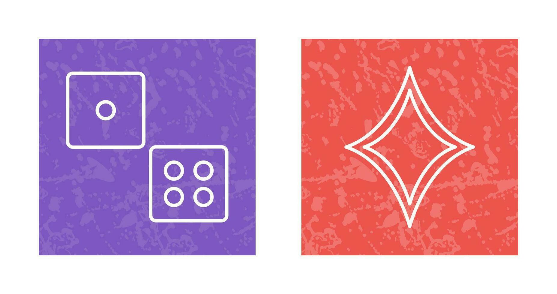 dice and diamond and  Icon vector