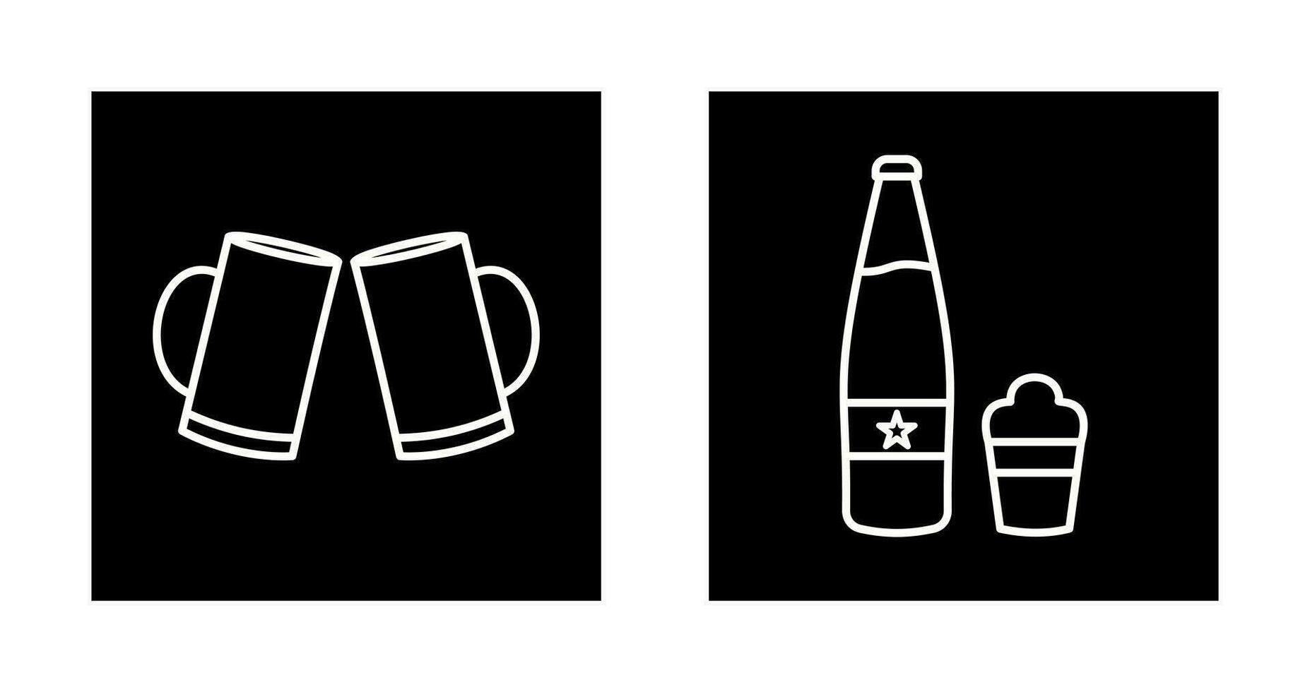 Beers Toasting and Beer Icon vector