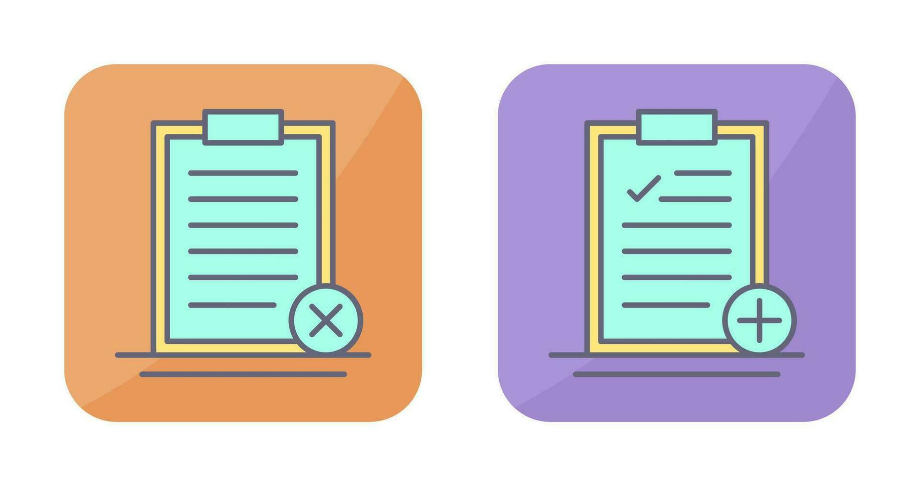 Rejected and Add Icon vector