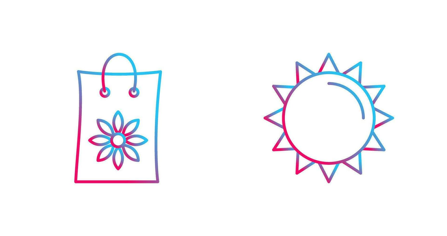 Pesticide Bags and Sun Icon vector