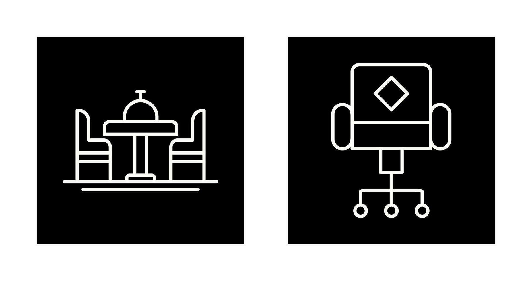 Chair and Dinning Table Icon vector