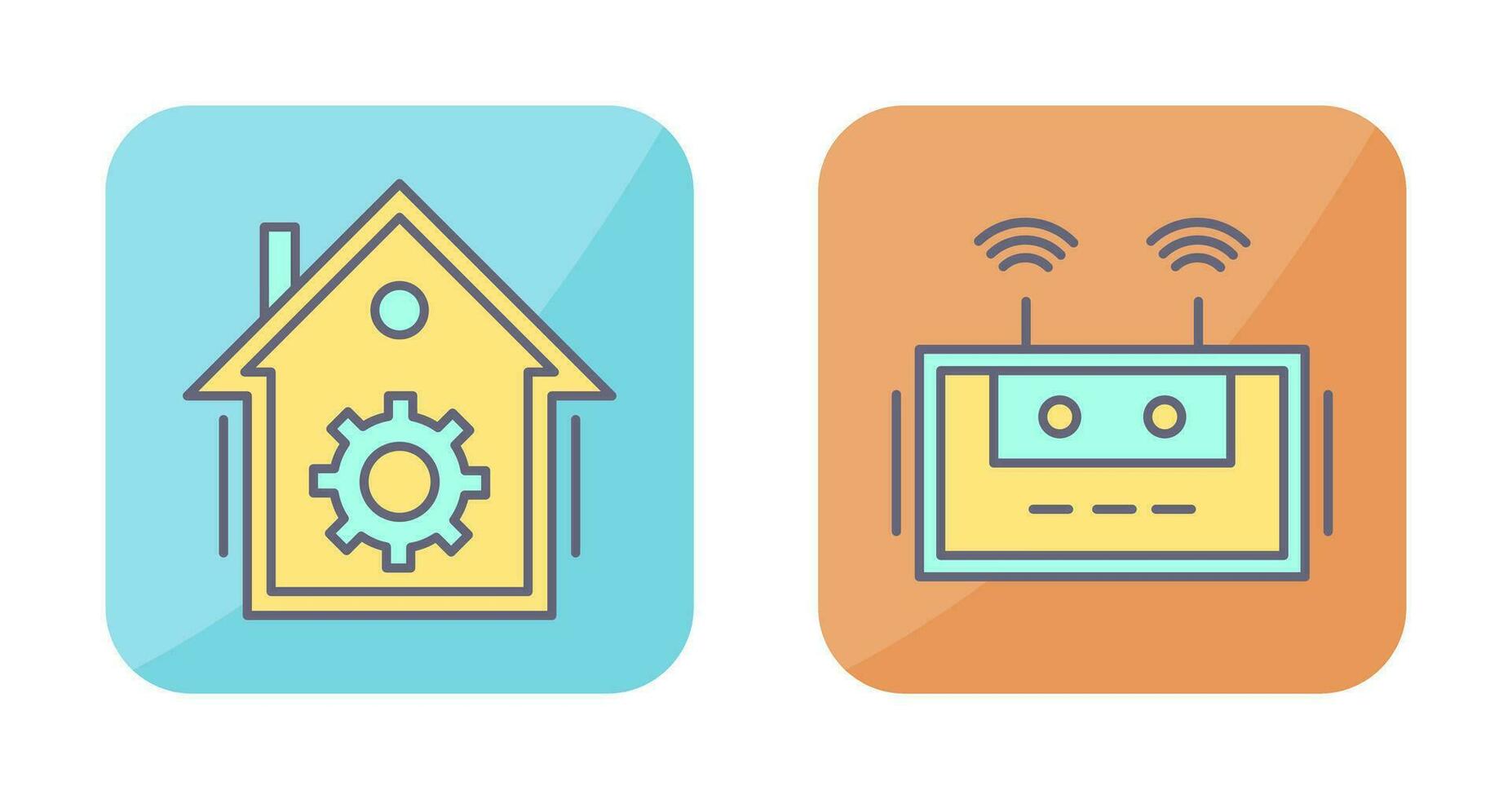 Home Automation and Router Icon vector