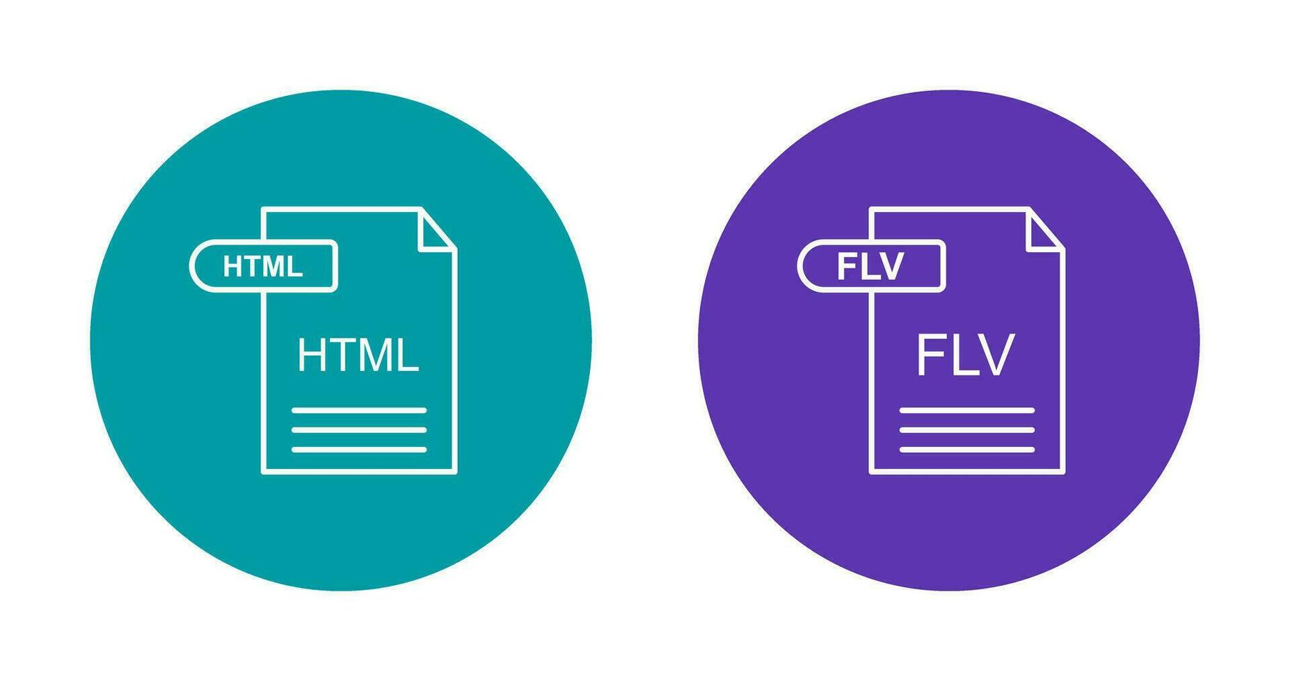 HTML and FLV Icon vector