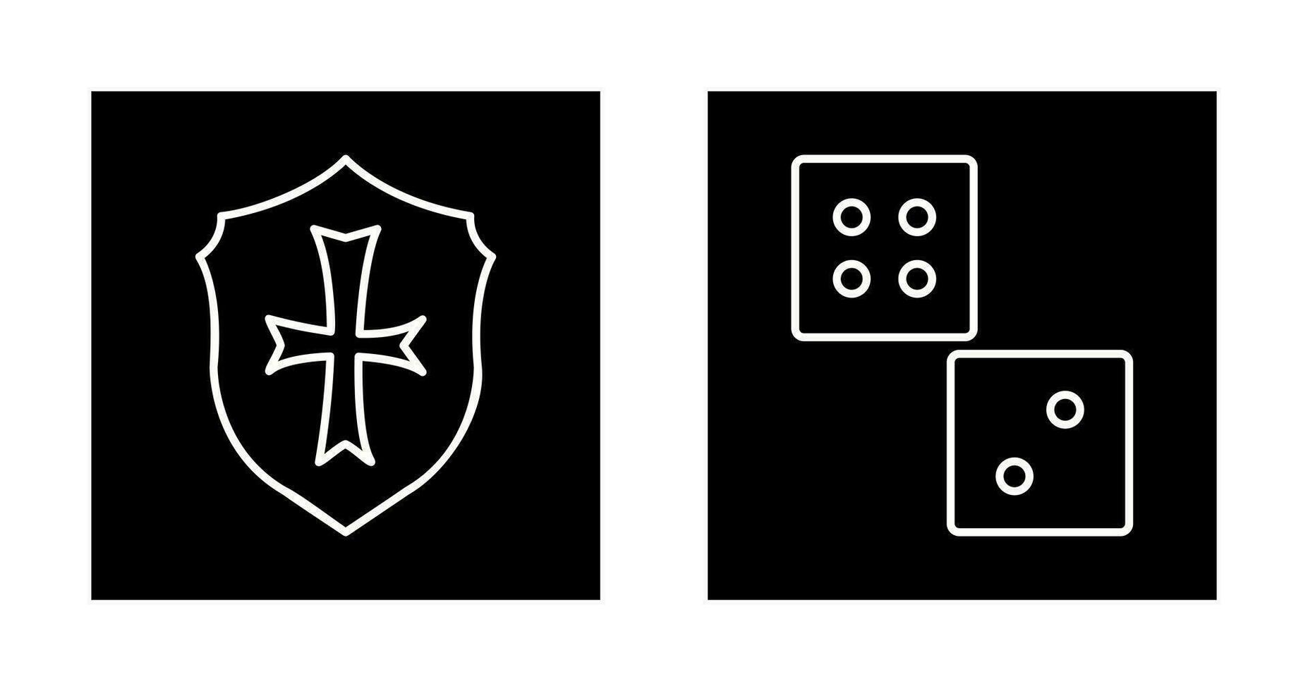 Dice and Shield Icon vector