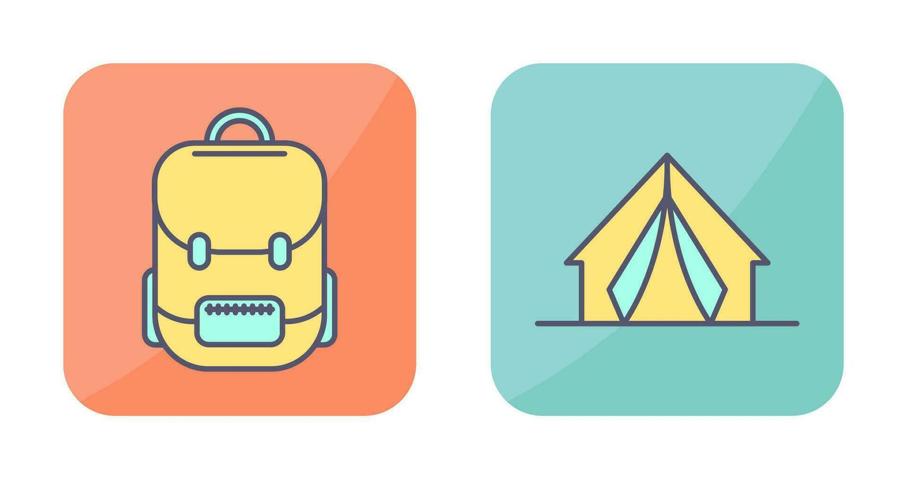 Bag and Camp Icon vector