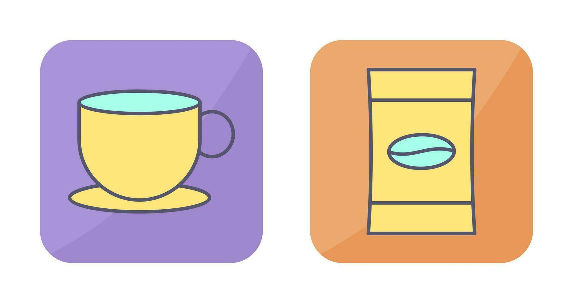 tea and coffee packet Icon vector