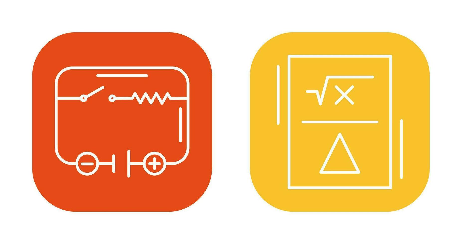 Electrical Circuit and Formula Icon vector