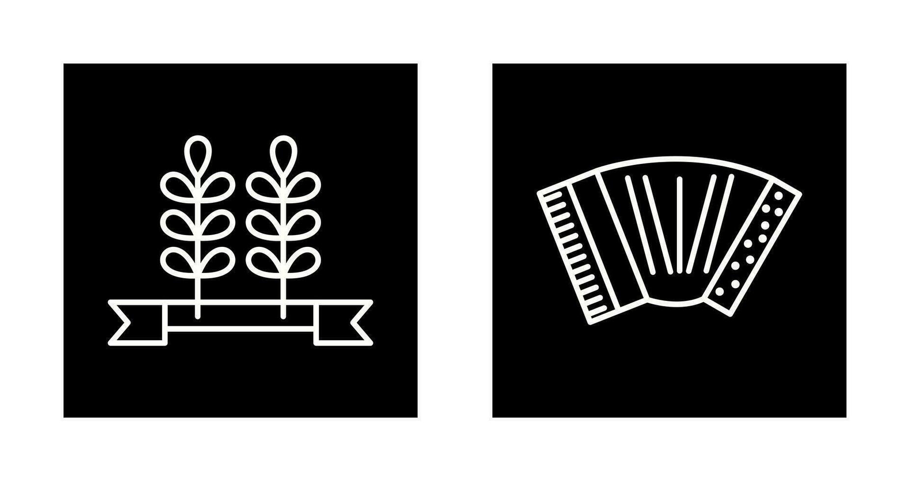 Accordion a d Wheat Icon vector