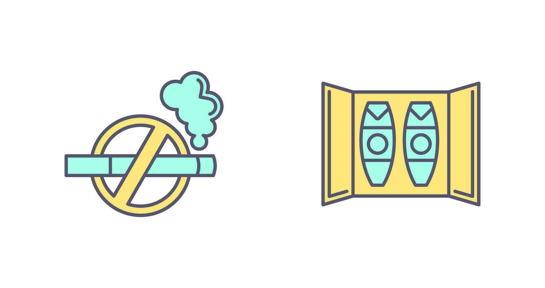 Cigar Box and No Tobacco Icon vector