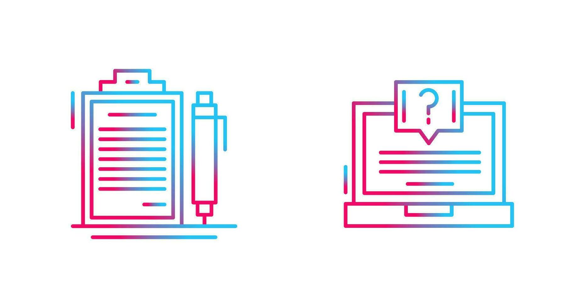 Contract and Question Icon vector