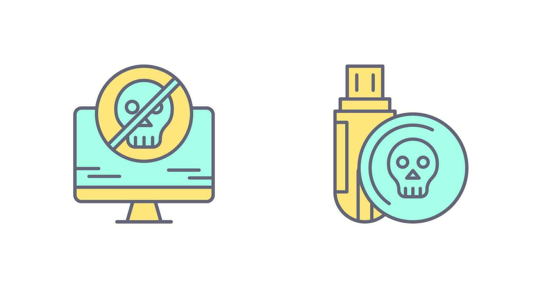 Antivirus and Infected Icon vector