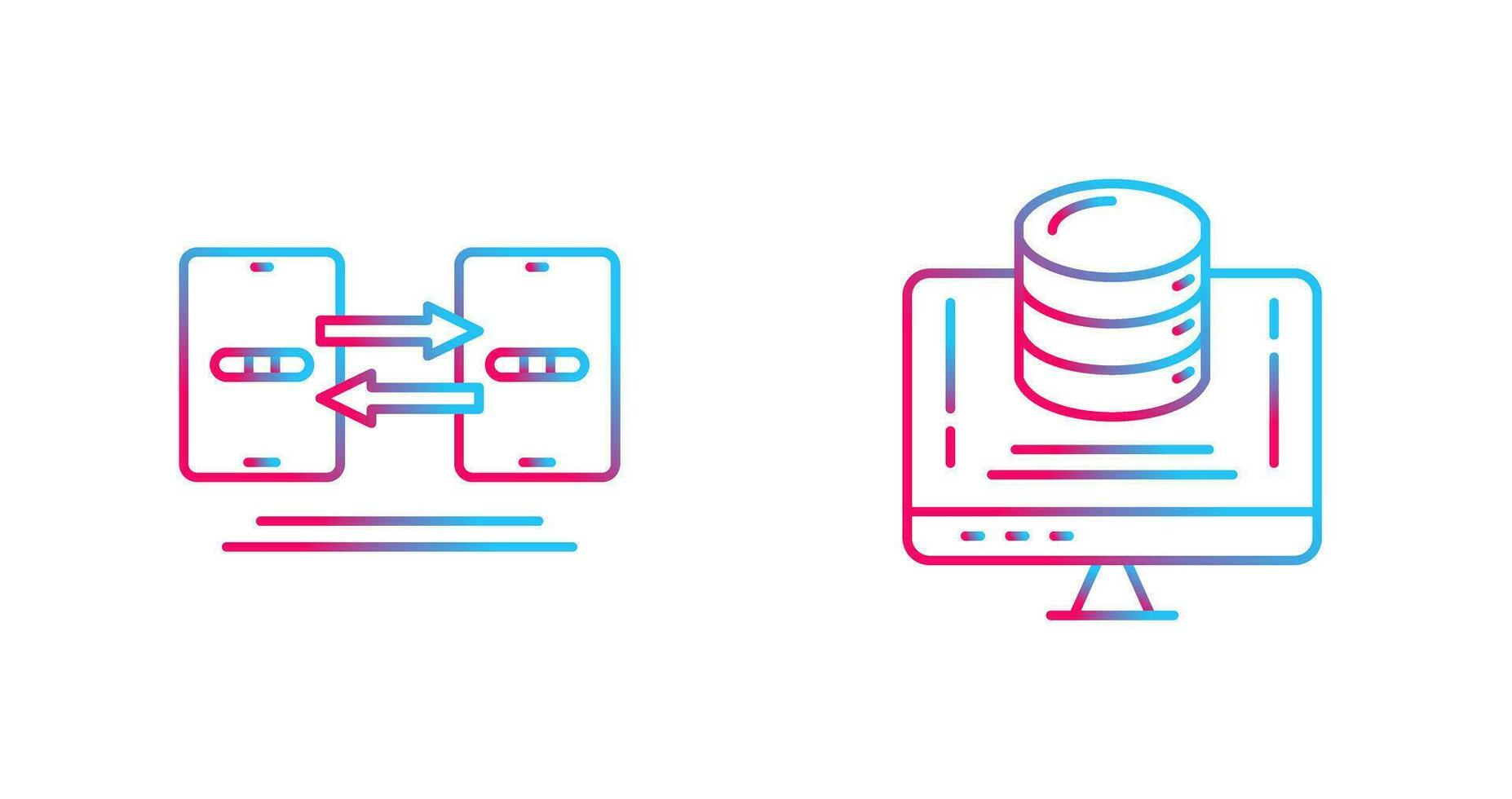 Data Synchronization and Data Storage Icon vector