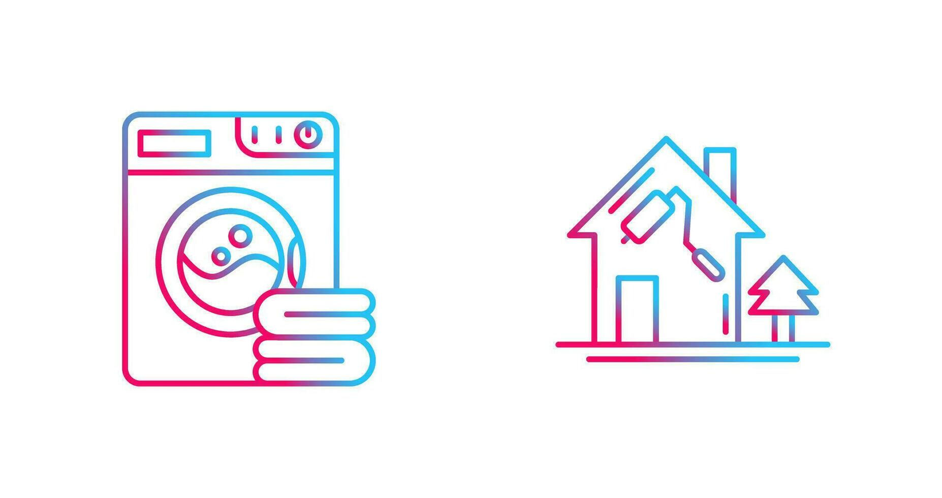 Washing Machine and Home Repair Icon vector