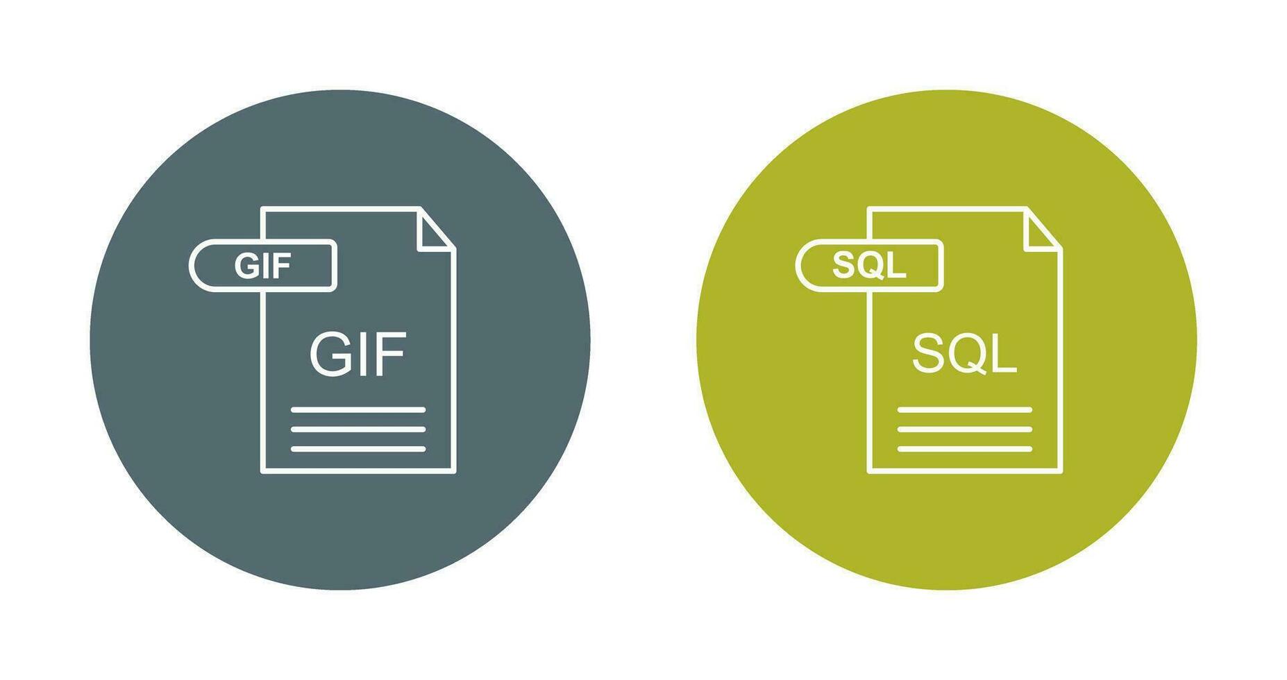 GIF and SQL Icon 32612980 Vector Art at Vecteezy